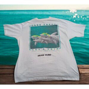 Balboa Island souvenir T-Shirt XL Club Shred Sharks Vacation Souvenir